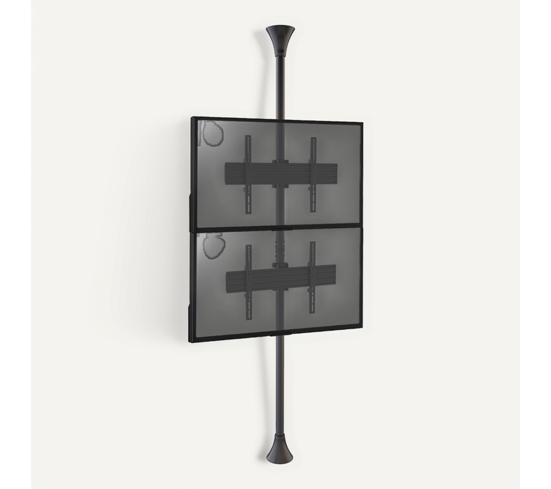Support Sol-plafond Pour 2 écrans TV 32'' - 75'' - Hauteur 240cm