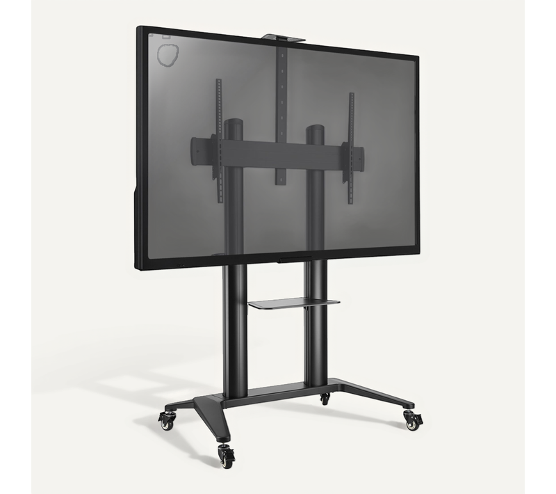 Support Mobile Pour écran Visioconférence 70''-120'', Hauteur 125-160cm, Noir