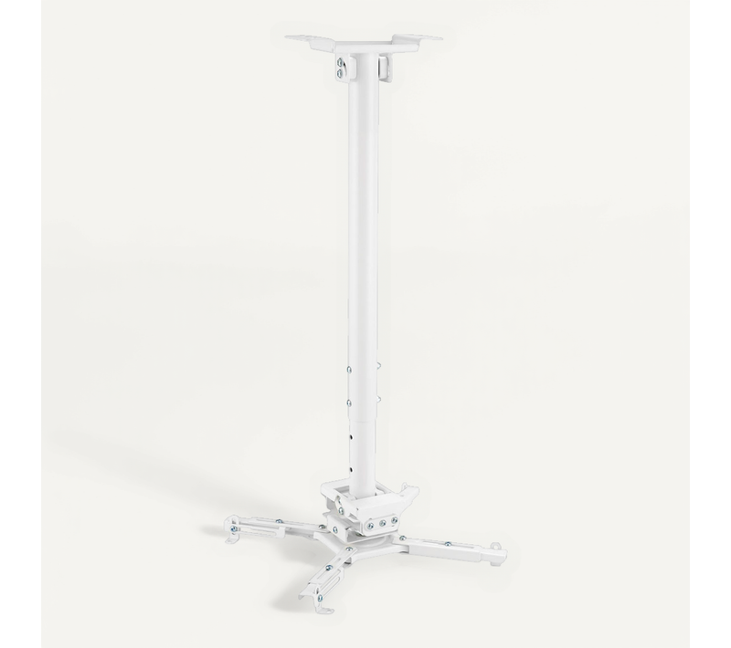 Support Plafond Vidéoprojecteur, Hauteur 60-90cm, Blanc