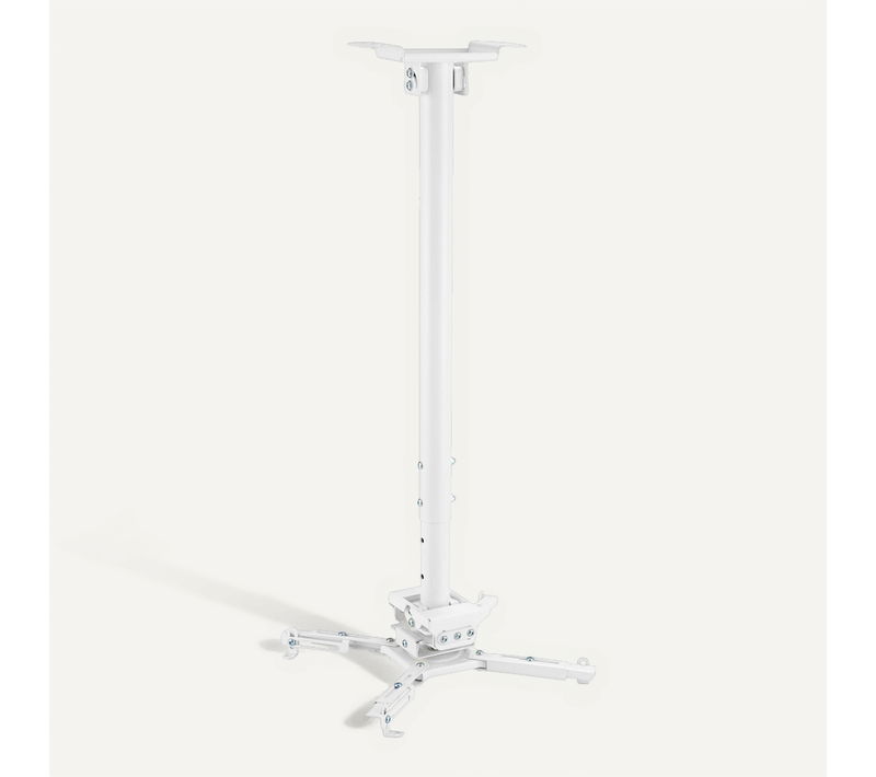 Support Plafond Vidéoprojecteur, Hauteur 75-115cm, Blanc