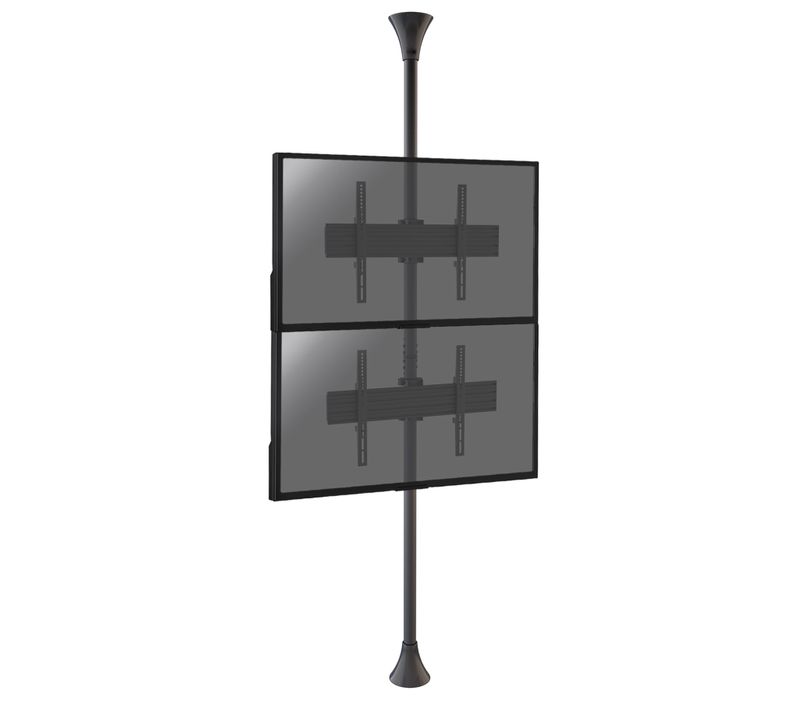 Support Sol-plafond Inclinable Pour 2 écrans TV 32'' - 75'' - Vesa 600x400