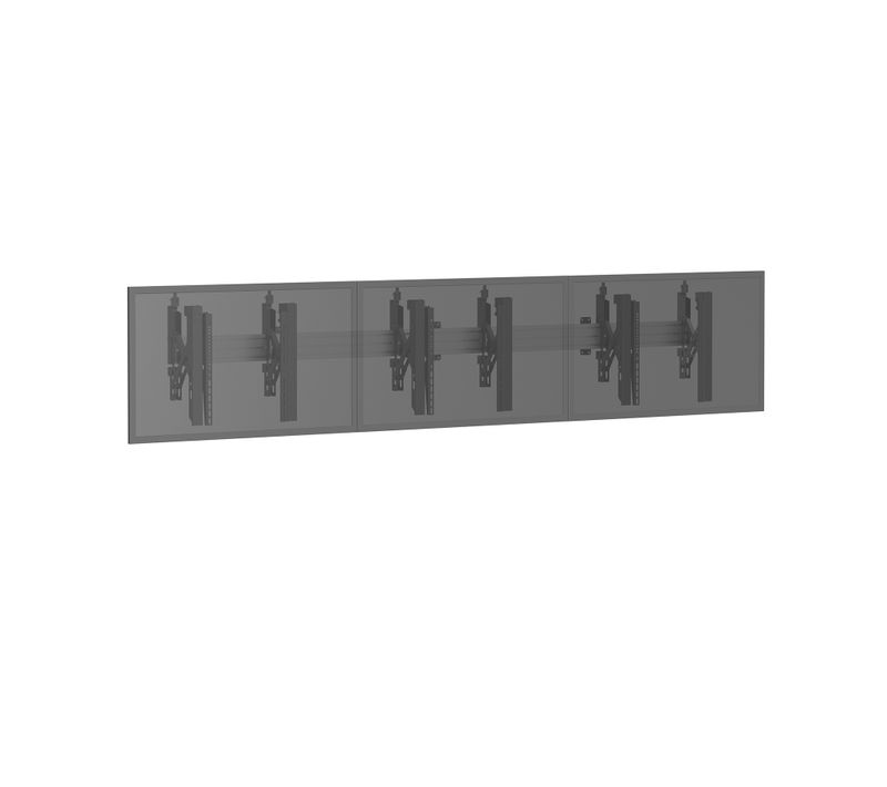 Support TV Mural - Push Pull 3 écrans 50"-55"