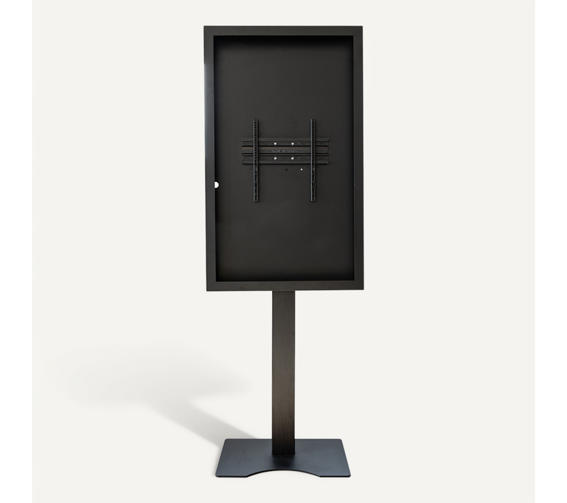 Support Vitrine À Poser, Avec Caisson Portrait 55'' - Vesa 400x600 Max
