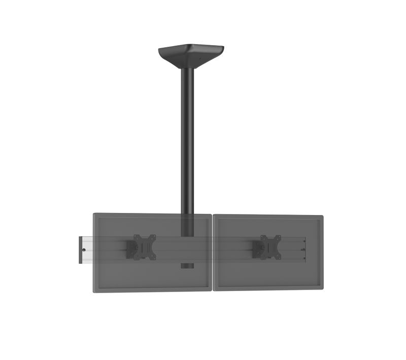 Support TV Plafond Menu Board 2 écrans 32'' - Hauteur 100 Cm