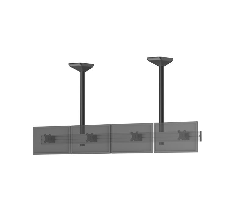 Support TV Plafond Menu Board 4 écrans 32'' - Hauteur 100 Cm