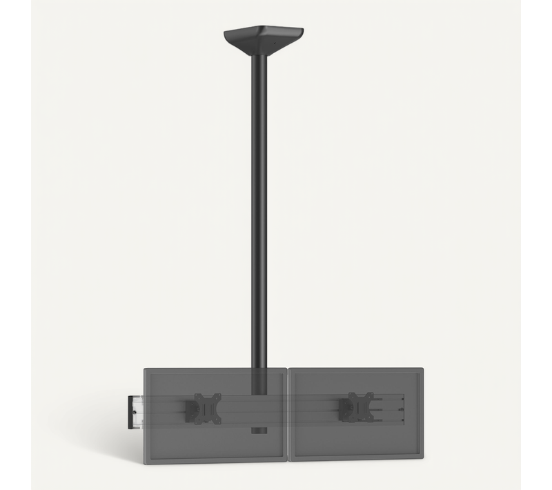 Support TV Plafond Menu Board 2 écrans 32'' - Hauteur 150 Cm