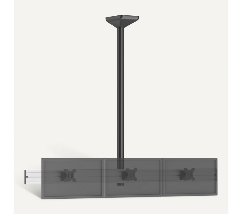 Support TV Plafond Menu Board 3 écrans 32'' - Hauteur 150 Cm