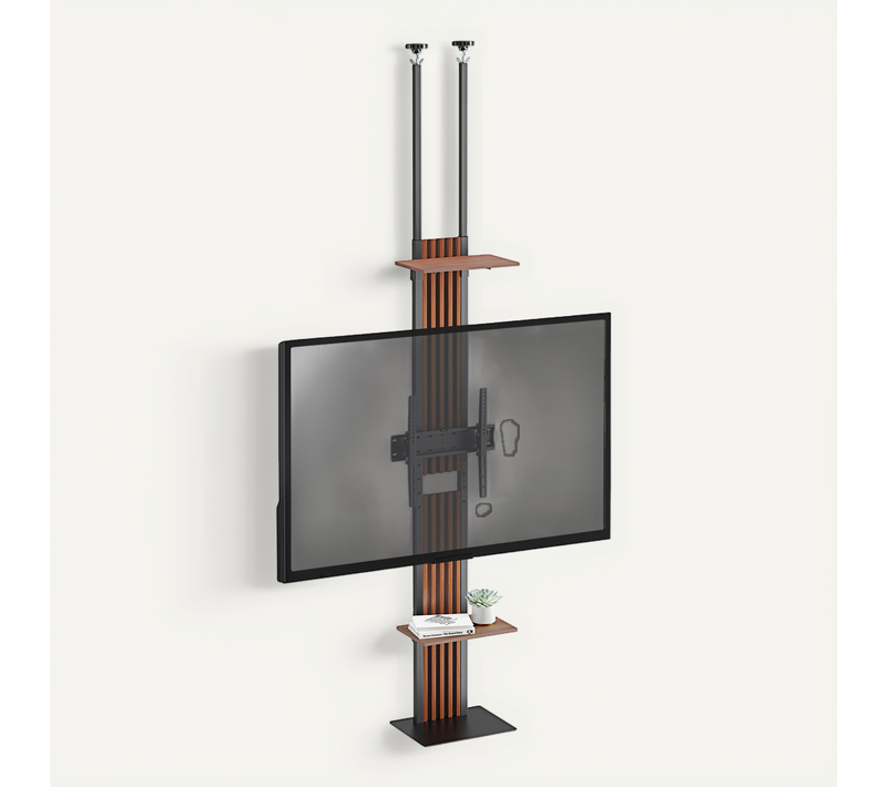 Support TV Sol-plafond écran 32"-65" - Hauteur Réglable 200-260cm