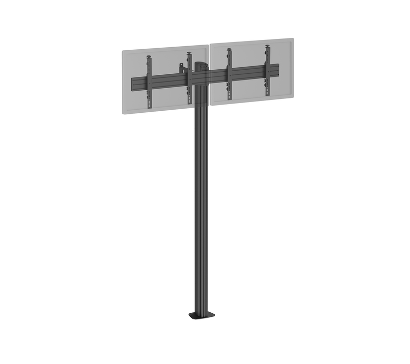 Support TV Sur Pied - 2 écrans 43'' - 49'' Hauteur 240cm À Visser Noir