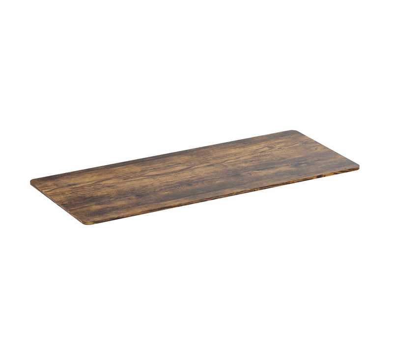 Plateau De Bureau Bords Arrondis 180x75cm, Brun Rustique