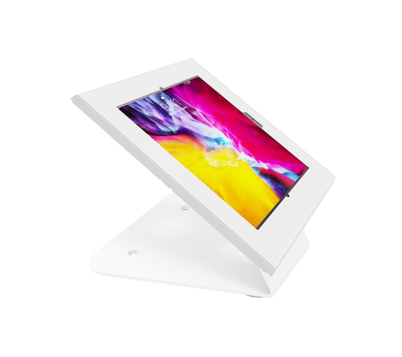 Support Tablette Mural Ou De Table Universel Apple Et Samsung 10.9''-11'' Blanc