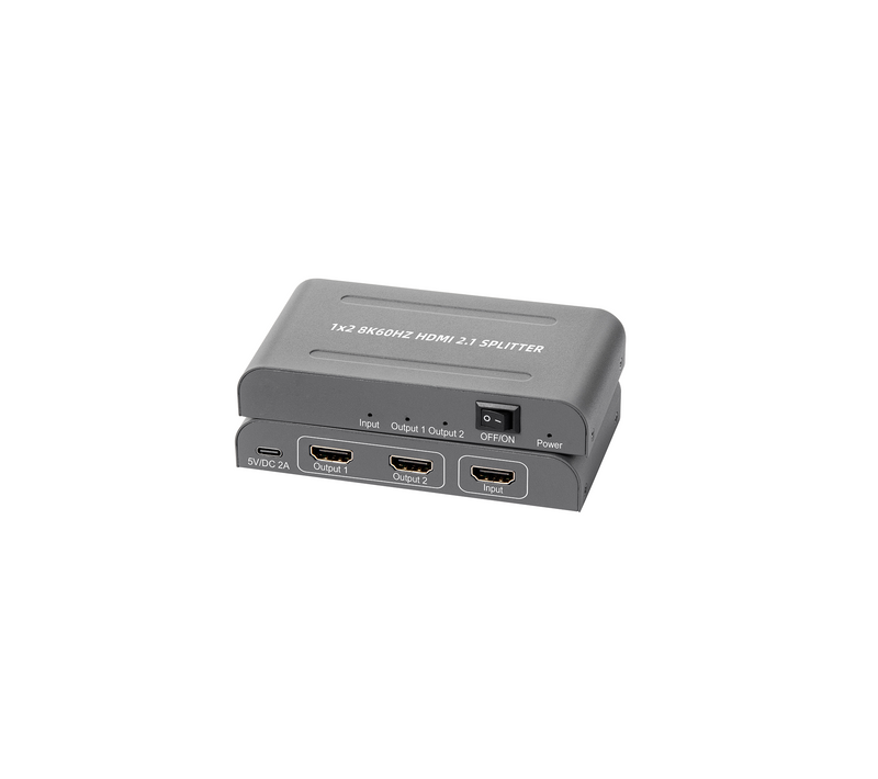 Splitter HDMI 2.1, 1 Entrée / 2 Sorties, 8k 60 Hz