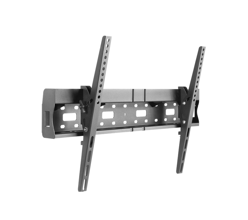 Support Mural TV Inclinable 37"-80", Rangement Lecteur Multimedia