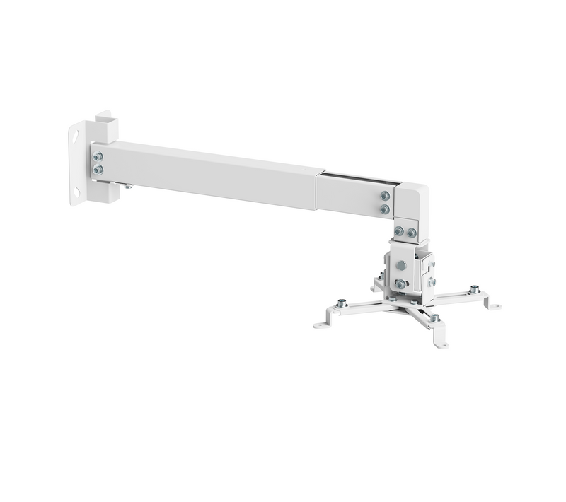 Support Mural Vidéoprojecteur Blanc - Bras 36,5-60 Cm