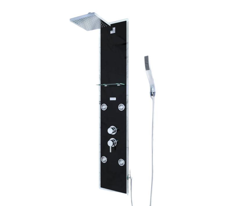 Colonne De Douche 'glass' - 22x125 Cm - Noir