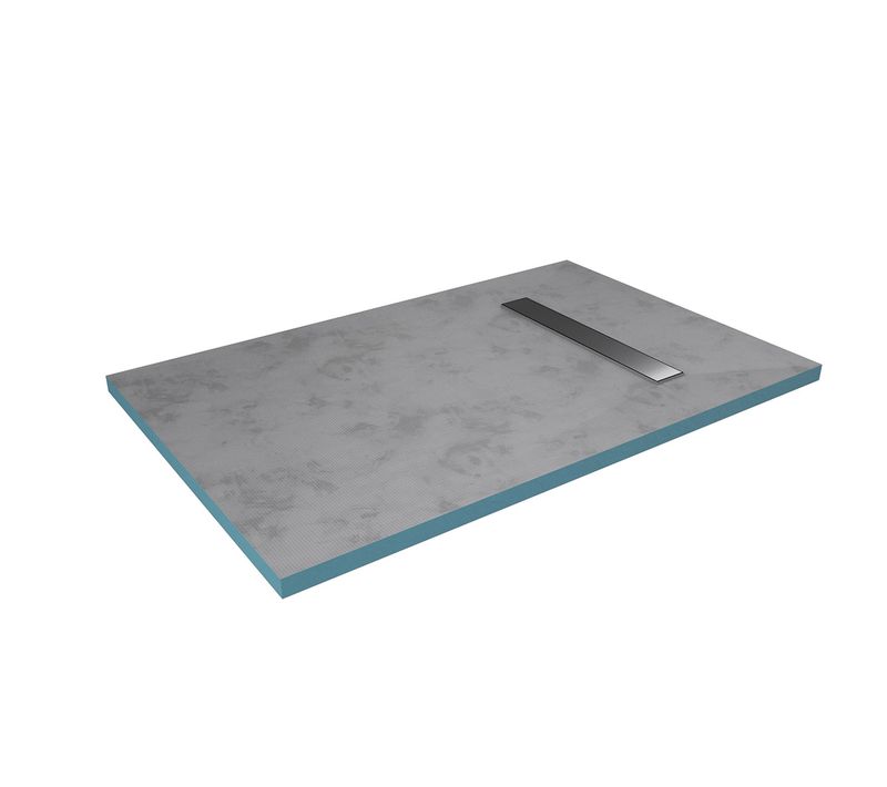Receveur Plat À Carreler À écoulement Linéaire - 90x140 Cm - Gris Clair