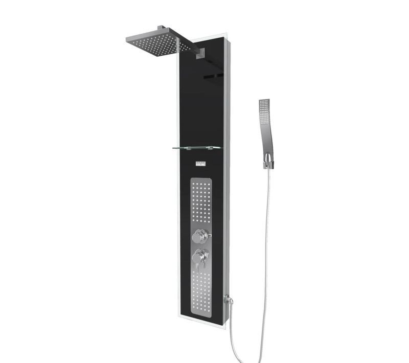 Colonne De Douche Design - 22x125 Cm - Noir