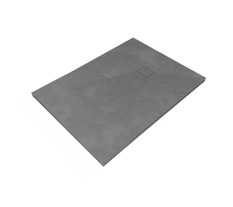 Receveur En Résine - Effet Pierre - 80x120 Cm - Gris Clair