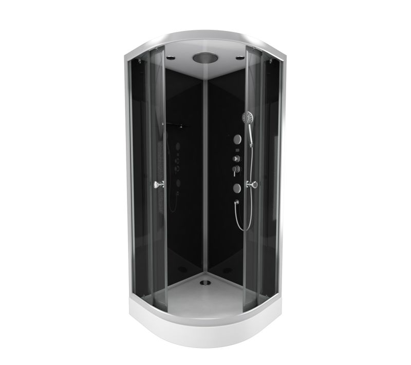 Cabine De Douche Raven Round 1/4 De Cercle 90x90x215cm