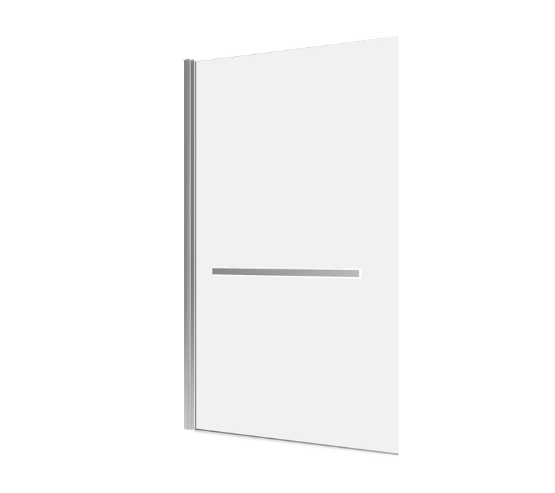 Pare Baignoire Pivotant Avec Porte-serviette 85x150cm - Profilé Chrome - Verre 6mm - Tshape Chromed