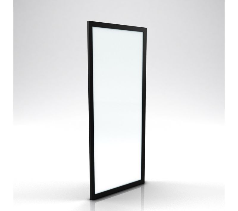 Retour Pour Paroi Pour Douche - 90x200 Cm - Profile Noir Mat - Verre 6mm