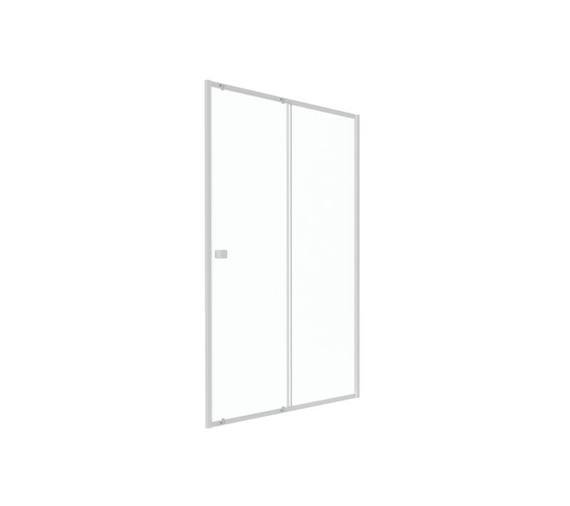 Paroi Porte De Douche Coulissante Blanc 140x185cm - Extensible - Whity Slide 140