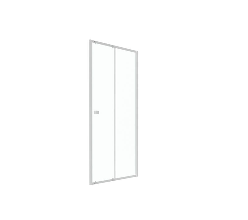 Paroi Porte De Douche Coulissante Blanc 100x185cm - Extensible - Whity Slide 100