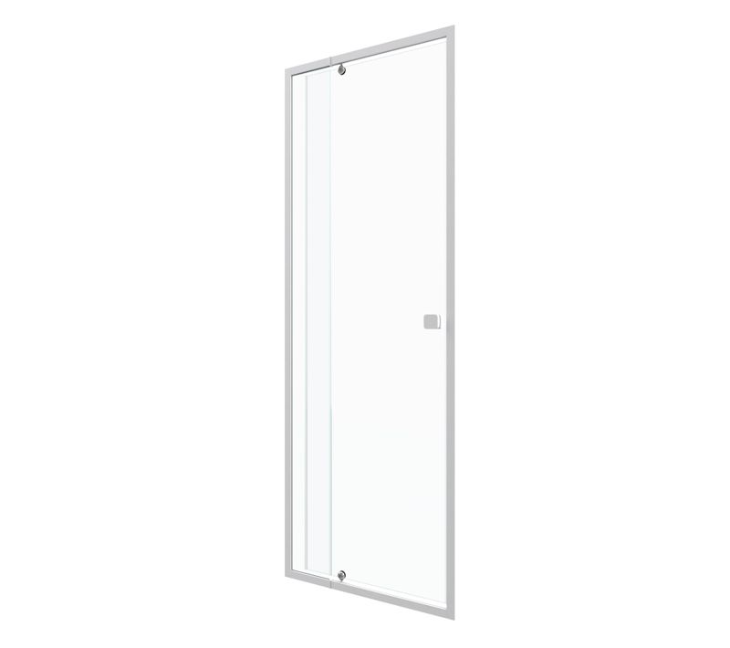 Porte De Douche Pivotante En Verre Trempé - 80x185 Cm - Blanc
