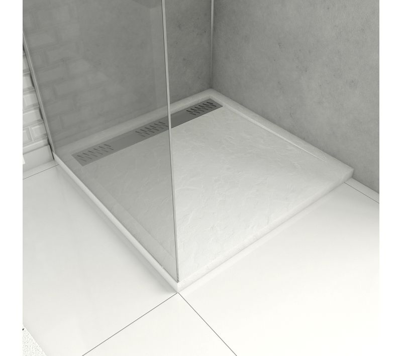 Receveur Extra Plat - 100x80x4 Cm - Blanc