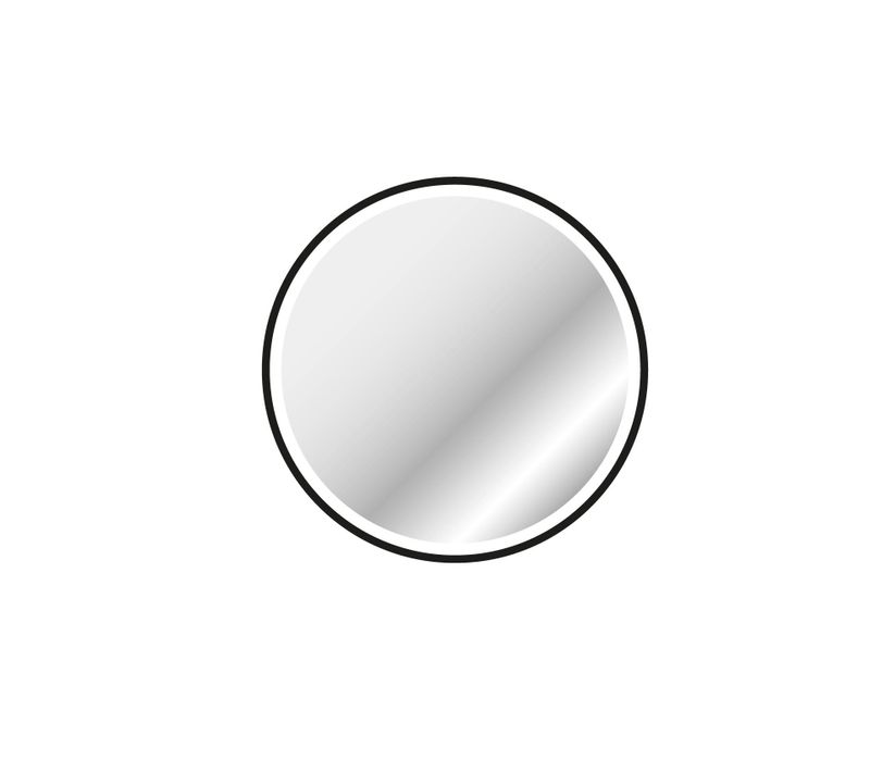 Miroir Rond à LEDs - 50x50 Cm - Noir