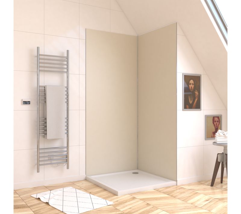 Panneau Mural Finition Aluminium Ivoire 90 X 210 Cm - Wall'it Ivoire