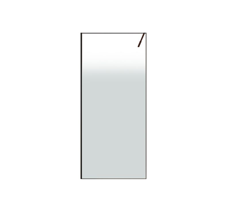 Paroi De Douche 90x200cm - Verre Degrade Blanc Effet Brume - Encadrement Noir Mat - Nephelie