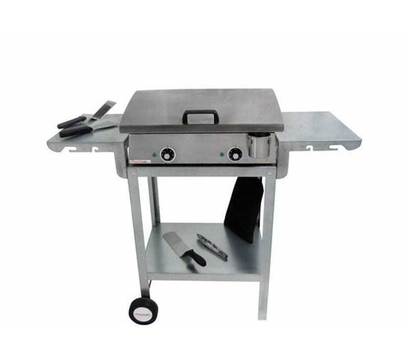 Pack Plancha Électrique  Lux 600 Inox - Chariot Odeon 600