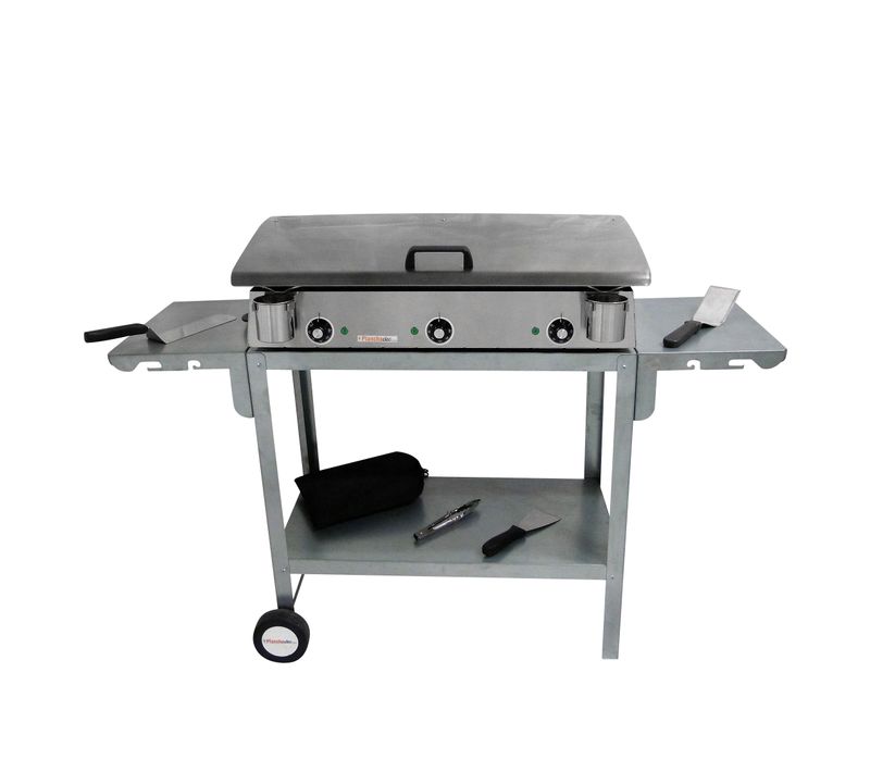 Pack Plancha Électrique  Lux 830 Inox - Chariot Odeon 830