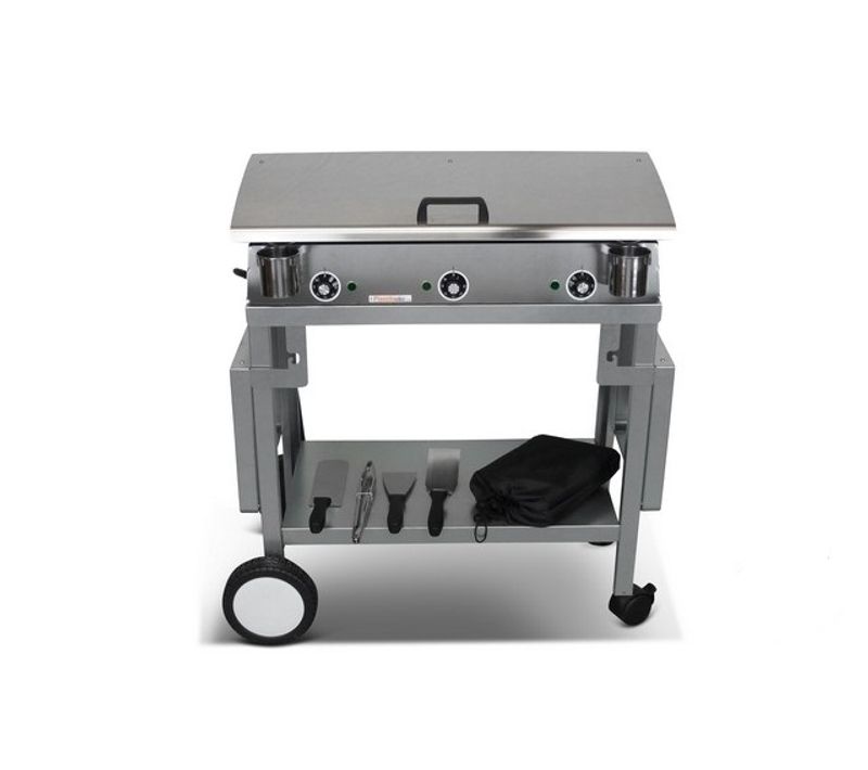 Pack Plancha Électrique  Lux 830 Inox - Chariot Monceau