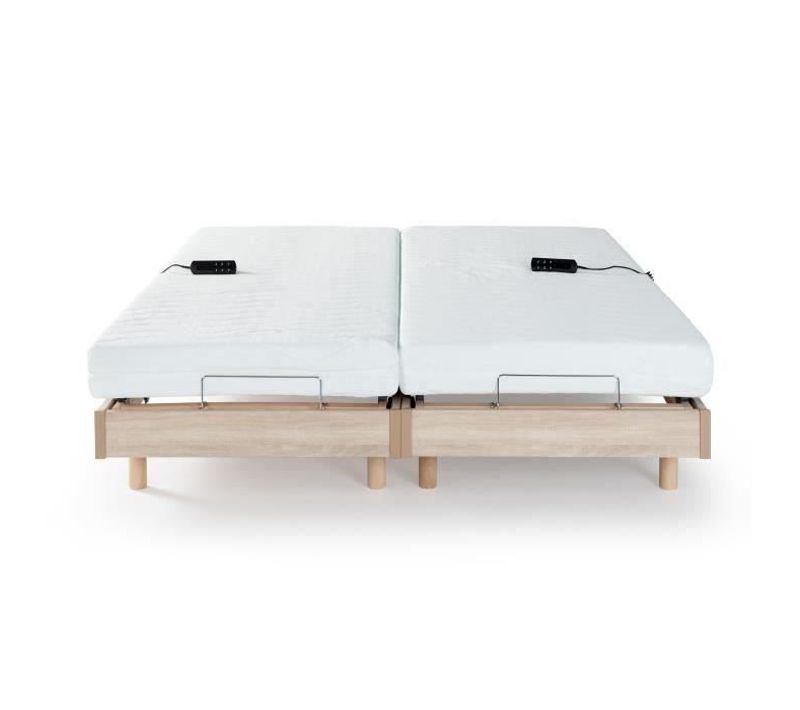 Ensemble Relaxation Matelas + Sommiers Électriques 2x80x200cm - Mousse - Ferme - Talca Fabrication