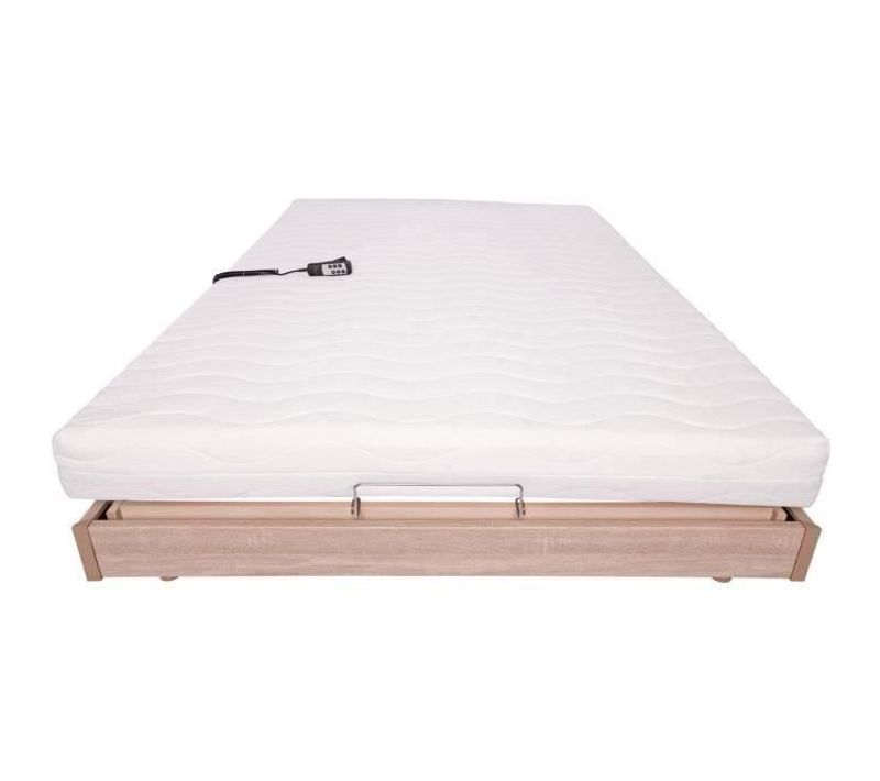 Ensemble Relaxation Matelas + Sommier Électrique 140x190cm - Mousse - Ferme - Talca