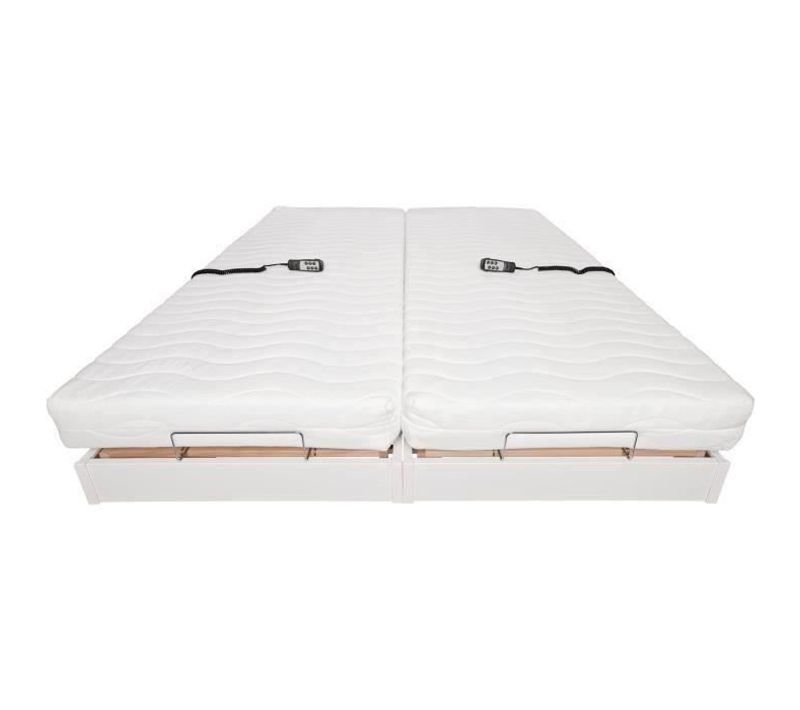 Ensemble Relaxation Matelas + Sommiers Électriques 2x70x190 - Mousse - Ferme - Talca
