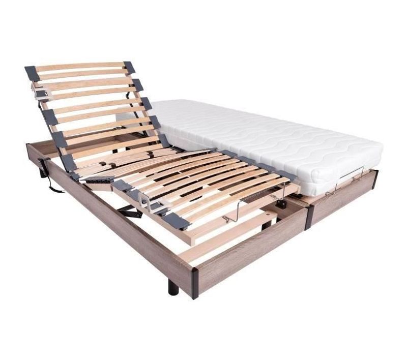 Ensemble Relaxation Matelas + Sommiers Électriques 2x70x190 - Mousse - Ferme - Talca Fabrication Fr