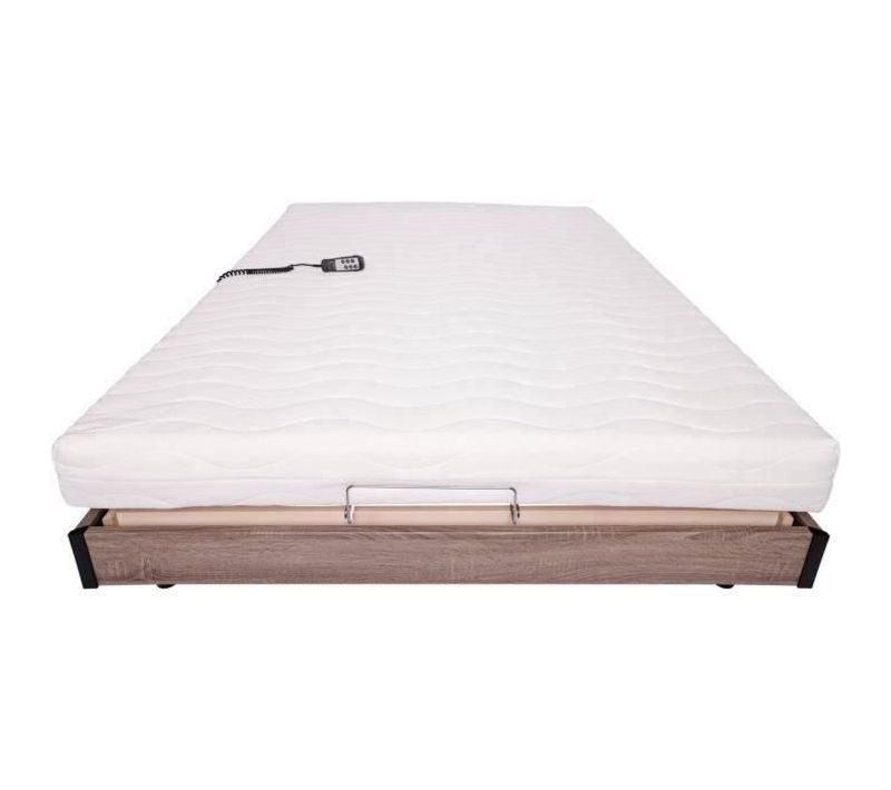 Talca Ensemble Électrique 140x190 Cm - Matelas 14 Cm Ferme, Sommier Articulé