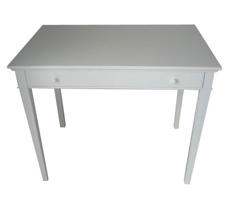 Console - Table Guéridon - Coloris Blanc - 1 Tiroir