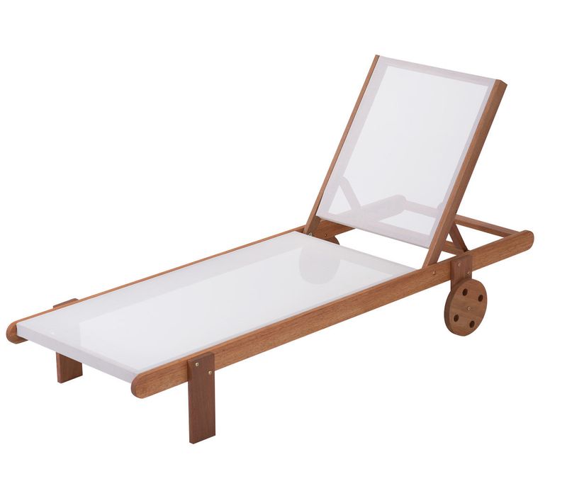 Bain De Soleil En Bois Exotique "saïgon" - Maple - Ecru