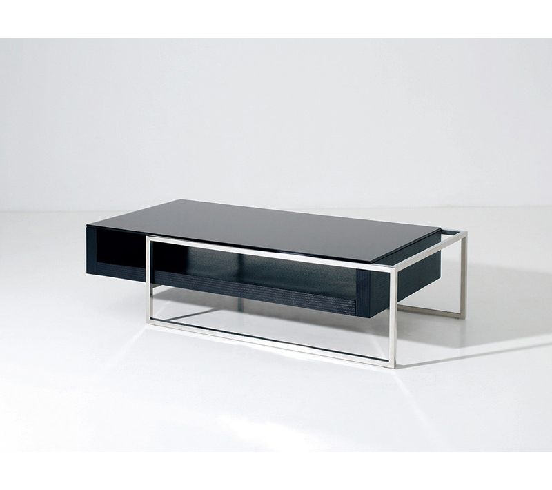 Table Basse "julie" - 130 X 63.8 X 33.7 Cm - Noir