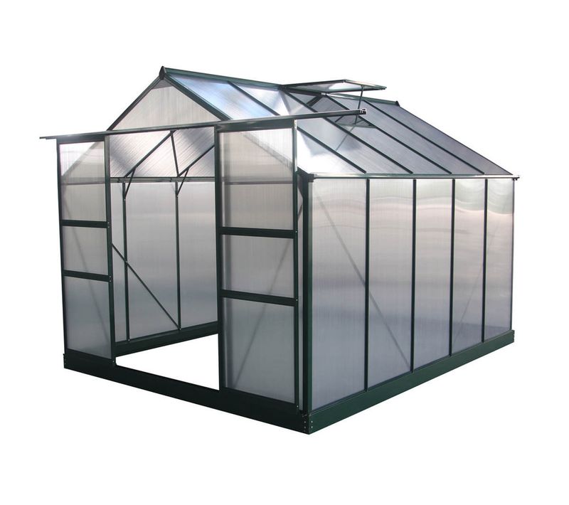 Serre Jardin Polycarbonate "dahlia" Vert Sapin 7,67 M²