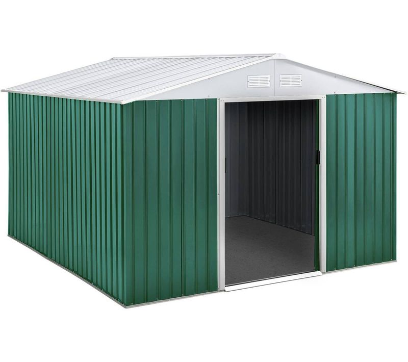 Abri De Jardin Métal "rosas" - 7,06 M² - Vert