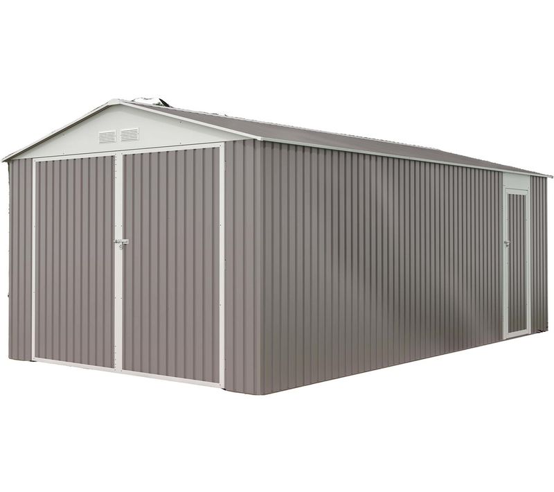 Garage Métal "nevada" Avec Porte Battante - 18,56 M²