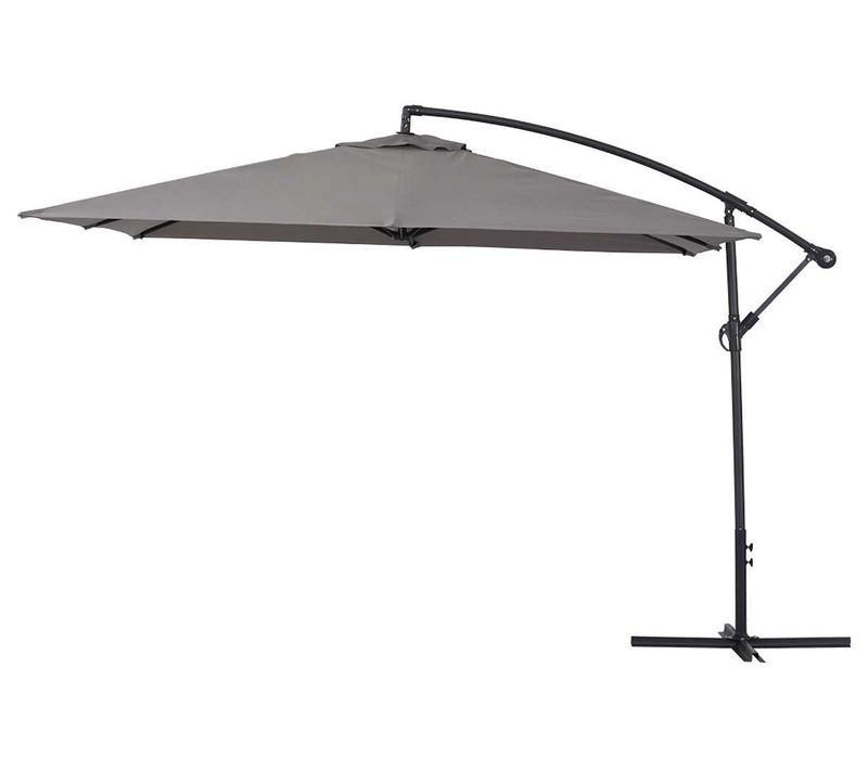 Parasol Jardin Déporté  Alu "ilios 3" - Carré - 3 X3 M - Gris
