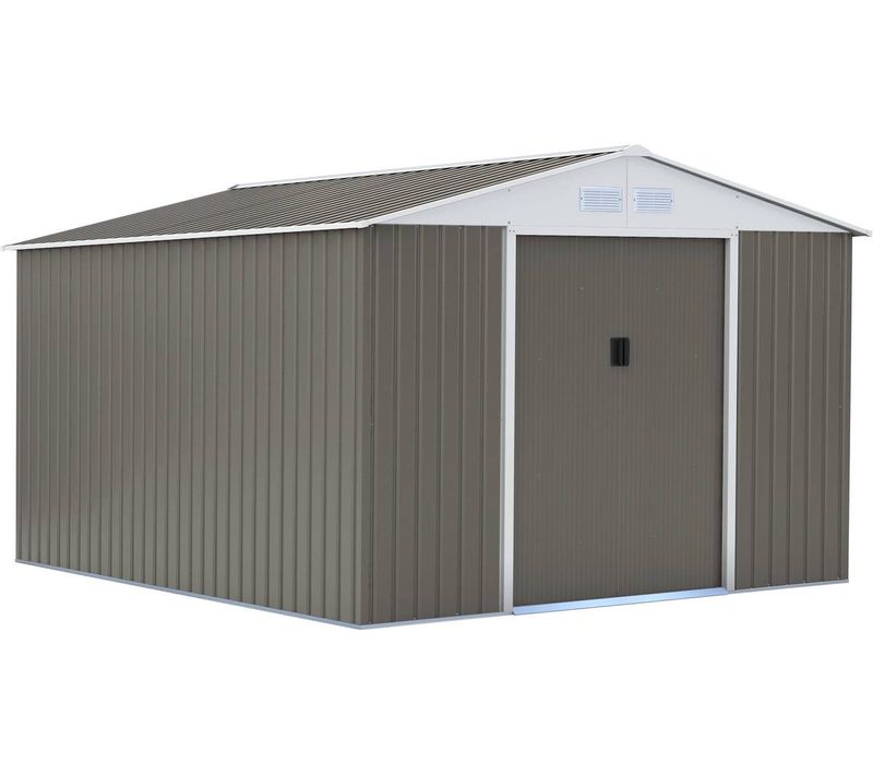 Abri De Jardin Métal "dallas" - 12.99 M² - Taupe