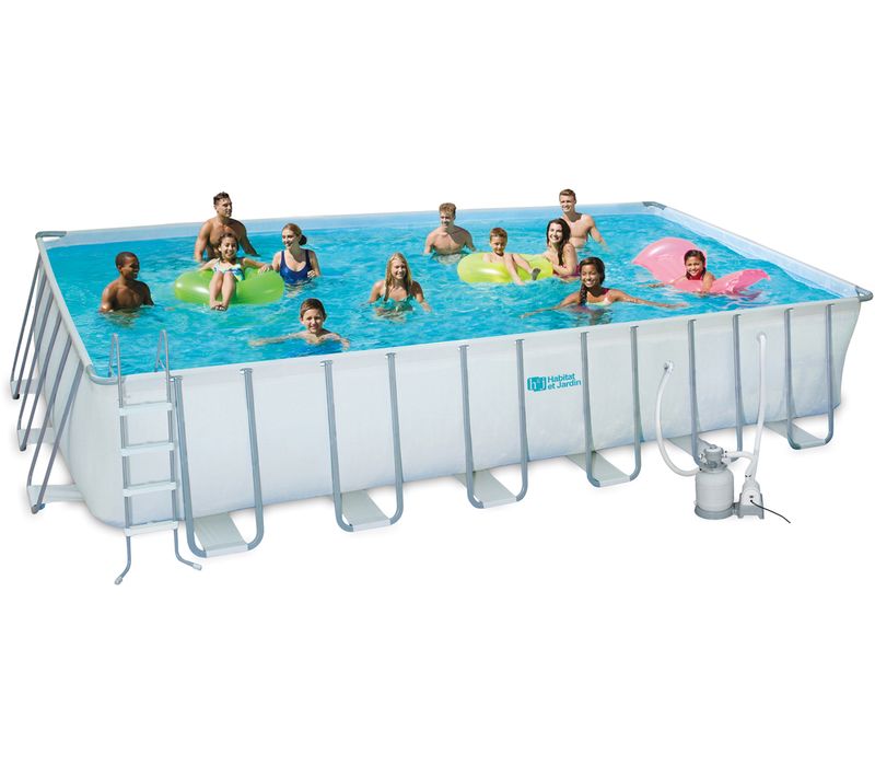 Piscine Tubulaire Ludo 3 - 5.49 X 2.74 X 1.32 M - Filtration À Sable 4.1 M3/h
