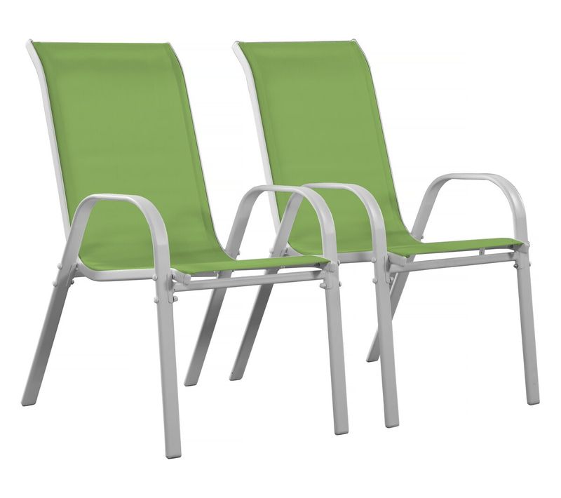 Fauteuil Jardin Textilène "cordoba" - Phoenix - Vert - Lot De 2
